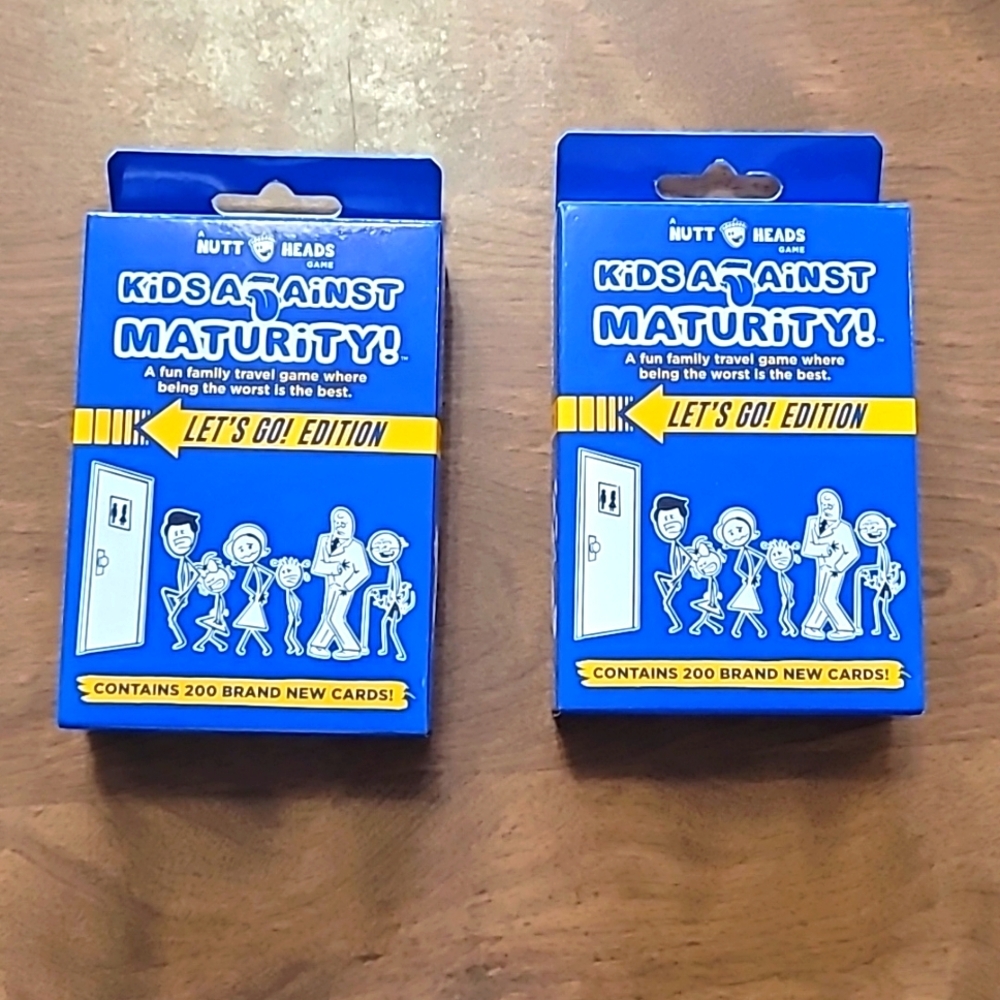 Kids Agains Maturity Card‎ Game Let's Go Edition a fun family travel game
